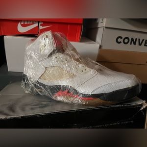 2000 jordon 5 silver tongue fire red og all